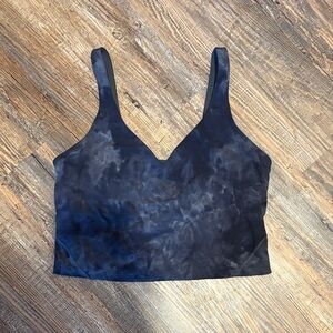 lululemon athletica Navy Blue Tie-Dye Tank Top